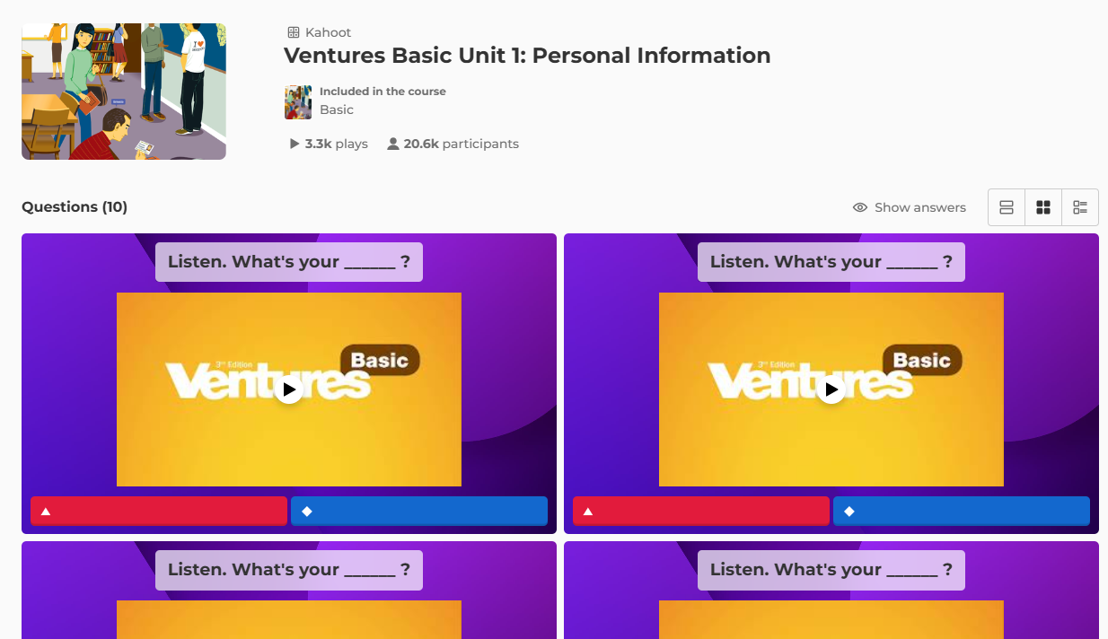 Kahoot Screenshot